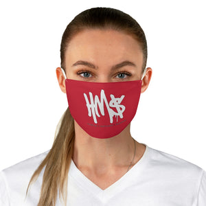 Red & White Fabric Face Mask